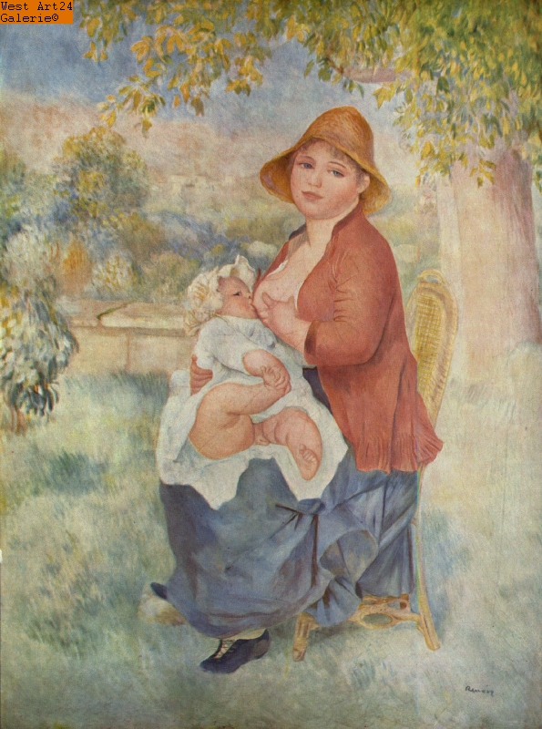 Madame Renoir und ihr Sohn Pierre nach Renoir Gemäldeimitation